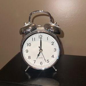Silver Clock Decor